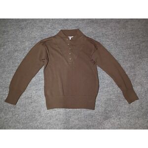 VINTAGE US Military Sweater Men's Brown Knit DSCP Garrison Collection Size Large